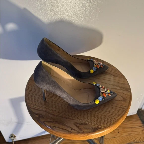 J.Crew Embellished Heels in Gray and Multicolor - Picture 3 of 6
